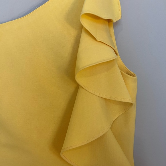 LIKELY yellow one shoulder midi dress - Picture 3 of 5